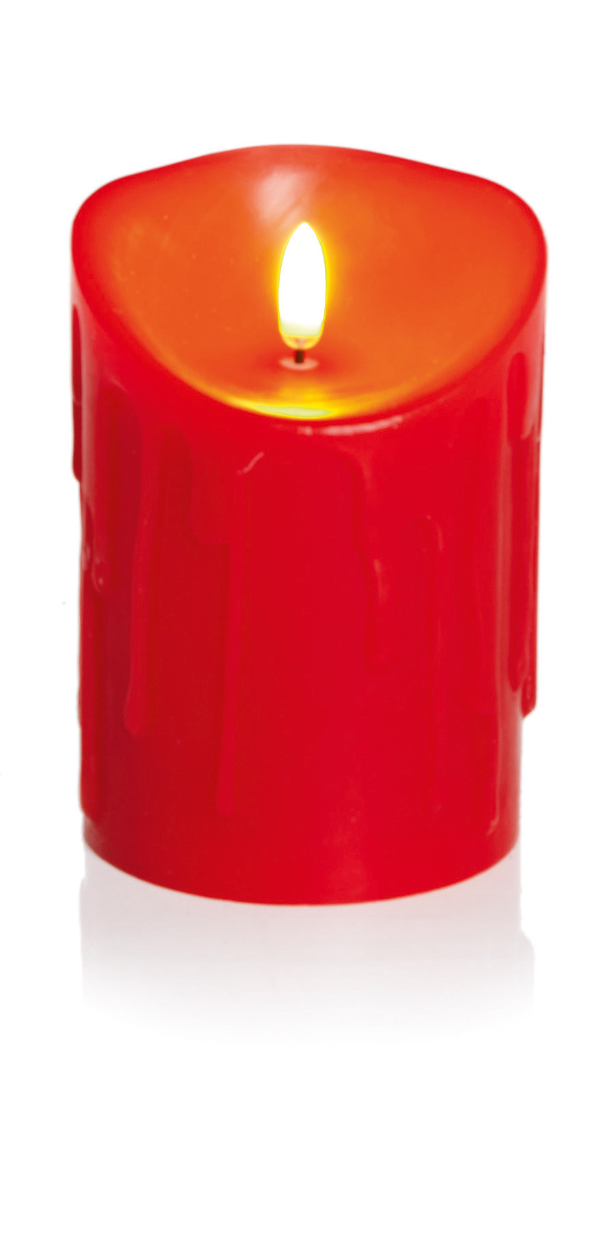 13x9cm Melted Flicker Candle Red CHRISTMAS LIGHTS SEASONAL Springmount Garden Centre